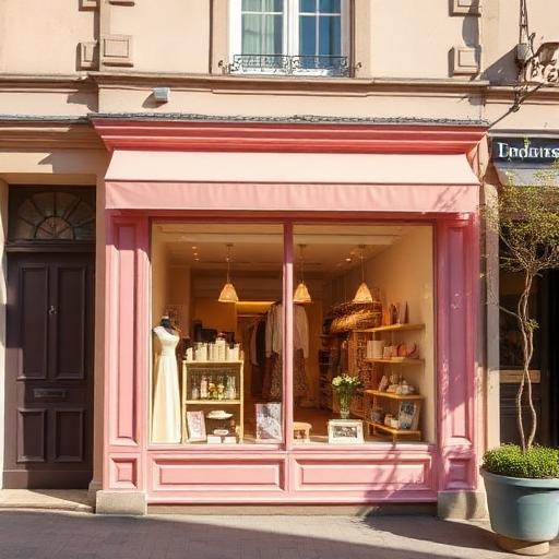 Vitrine d'une boutique de proximité